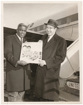 Jackie Robinson And Bob Feller Baseball Hall Of Fame Induction Type 1 Photo (PSA/DNA)